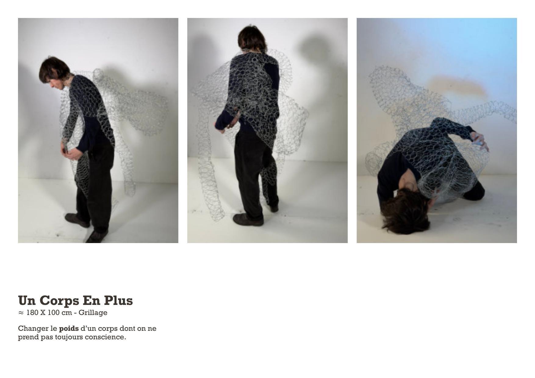 Un Corps En Plus — Sculpture grillage